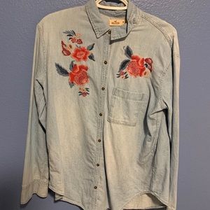 Button down shirt with floral print
